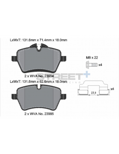 Pastillas Pagid Street+ Mini Cooper/One R50/R52/R53 delanteras (Pinza TRW)