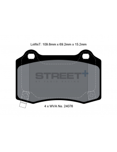 Pastillas Pagid Street+ Peugeot 208 1.6 GTI delanteras (Disco 323mm)